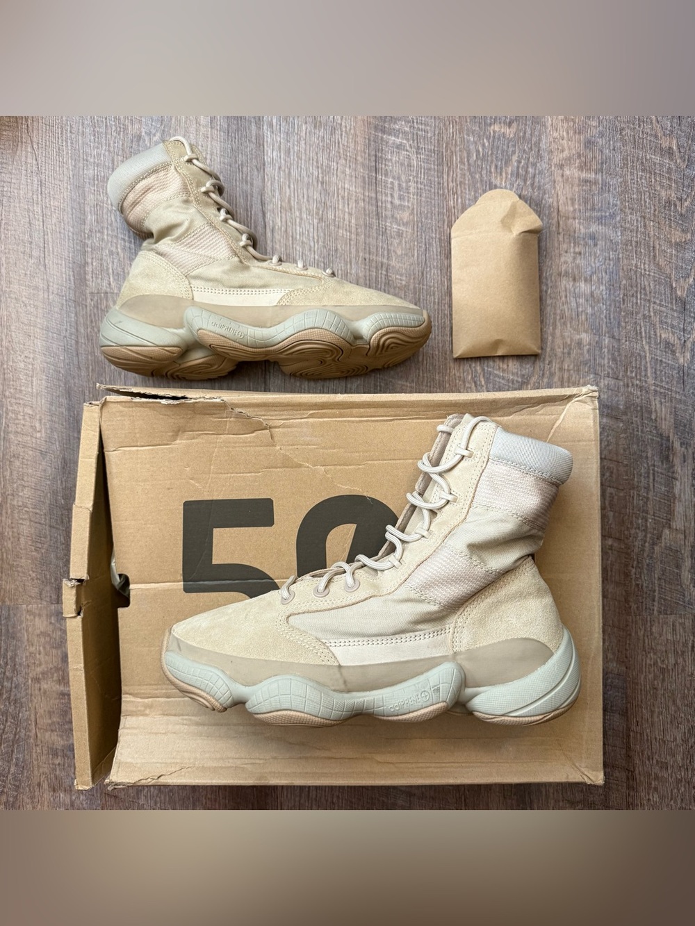 Adidas Yeezy 500 High Tactical Boot Sand Tan Beige